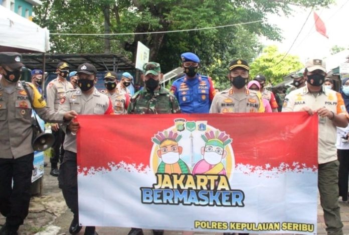 Polres Kepulauan Seribu Siap Sukseskan Gerakan Jakarta Bermasker