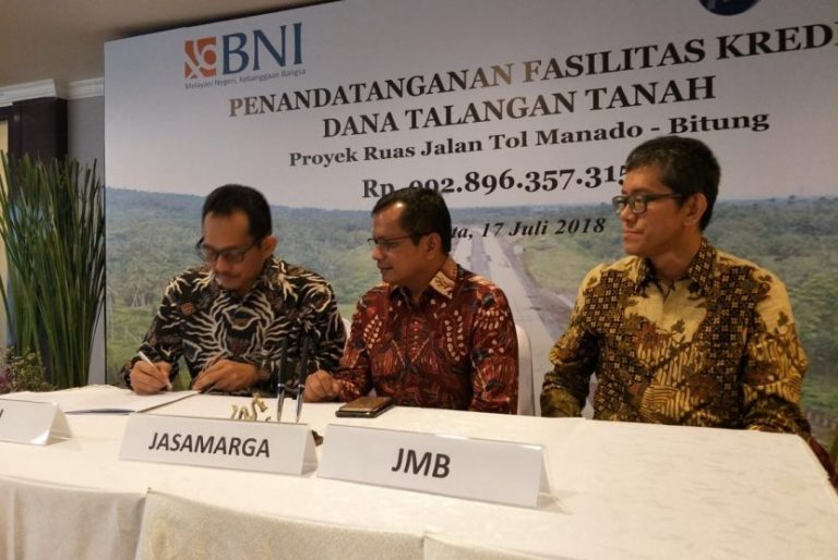 BNI Kucurkan Dana Rp623 Miliar untuk Ruas Tol Manado-Bitung