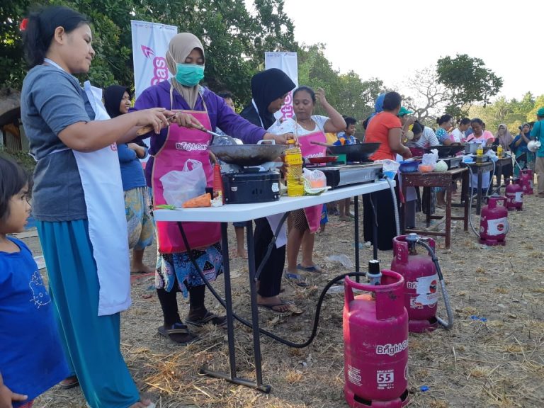 Uniknya Cara Pertamina Bangkitkan Semangat Pengungsi Lombok