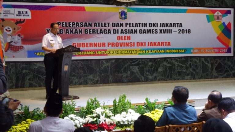 Lepas Kontingen Asian Games, Ini Pesan Anies untuk Atlet Jakarta