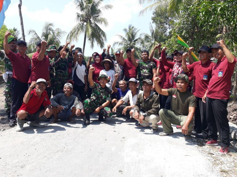 Teriakan Yel-Yel di Lokasi Pra TMMD Tambah Semangat SATGAS TMMD