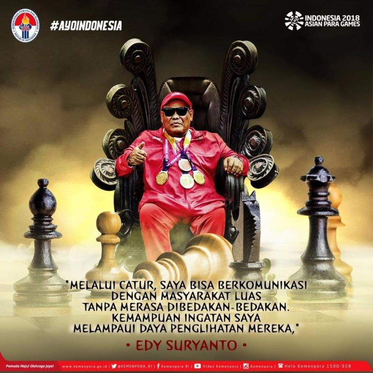 Edy Suryanto, Si Tukang Pijat Peraih 3 Emas di Asian Para Games 2018