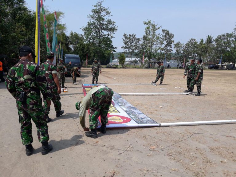 Bentangan Banner Tanda Pembukaan TMMD ke-103 Siap Dibuka