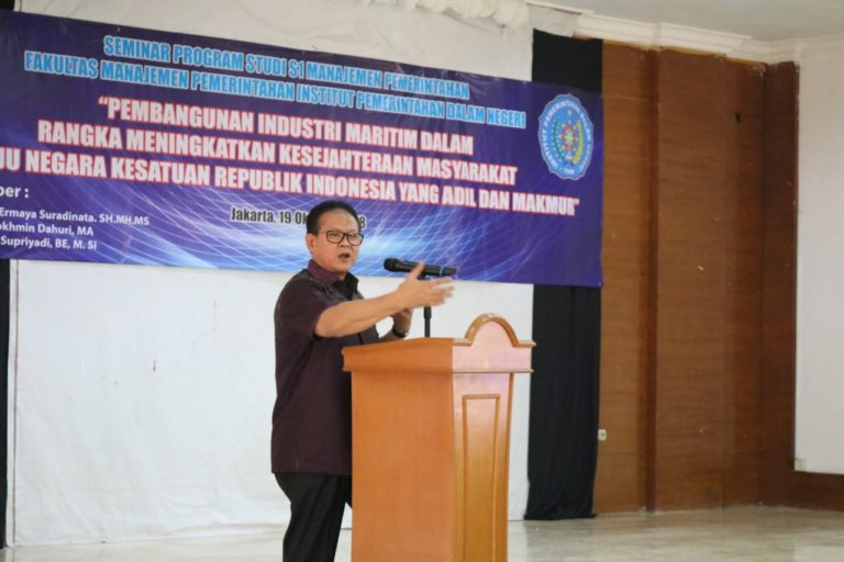 Kuliah Umum di IPDN, Rokhmin Dahuri paparkan Pembangunan Ekonomi berbasis Maritim