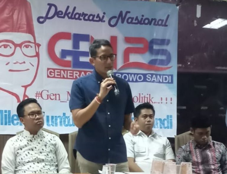 Generasi Milenial Deklarasi Dukungan untuk Prabowo-Sandi