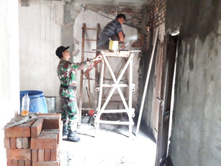 Kejar Target, Satgas TMMD Kodim Sleman Kebut Program Bedah Rumah