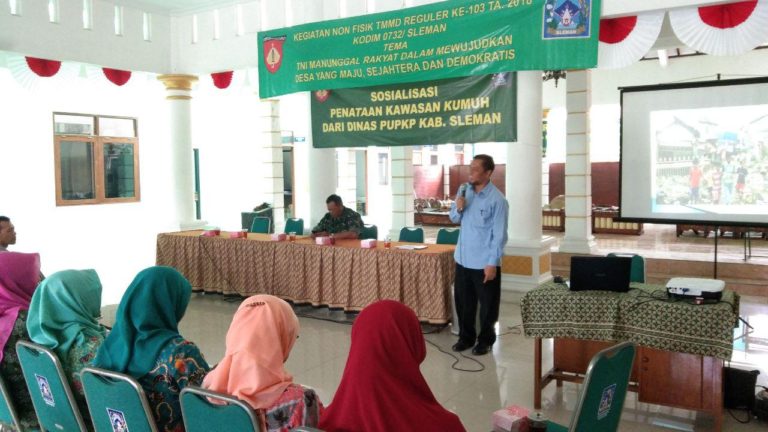 Mengatasi masalah Pemukiman Kumuh Satgas TMMD gelar penyuluhan