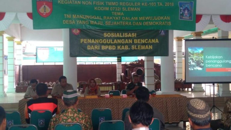 Libatkan BPBD, Satgas TMMD Beri Penyuluhan Pada Warga Tentang Siaga Bencana
