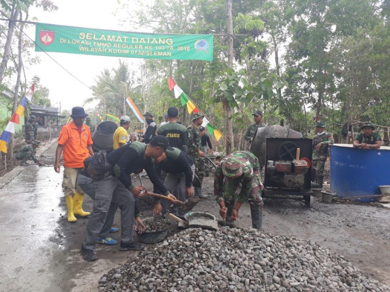 Satgas TMMD Kodim Sleman Kejar Target Sasaran Fisik