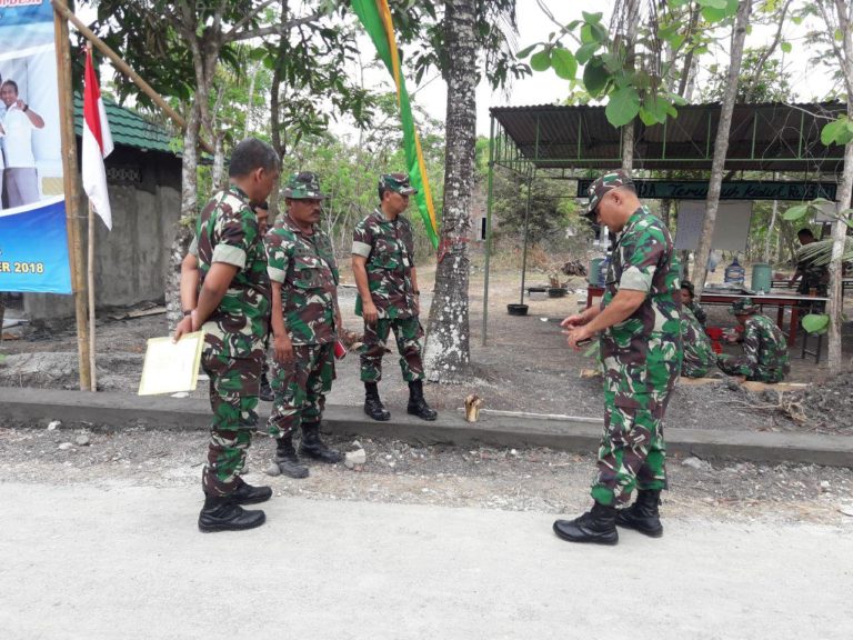 Danki Satgas TMMD Berikan Laporan Tentang Perkembangan Pembangunan Kepada Kasdim Sleman