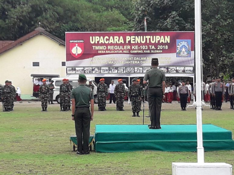 Upacara Penutupan TMMD Ke 103 Kodim ditutup oleh Danrem 072/Pamungkas