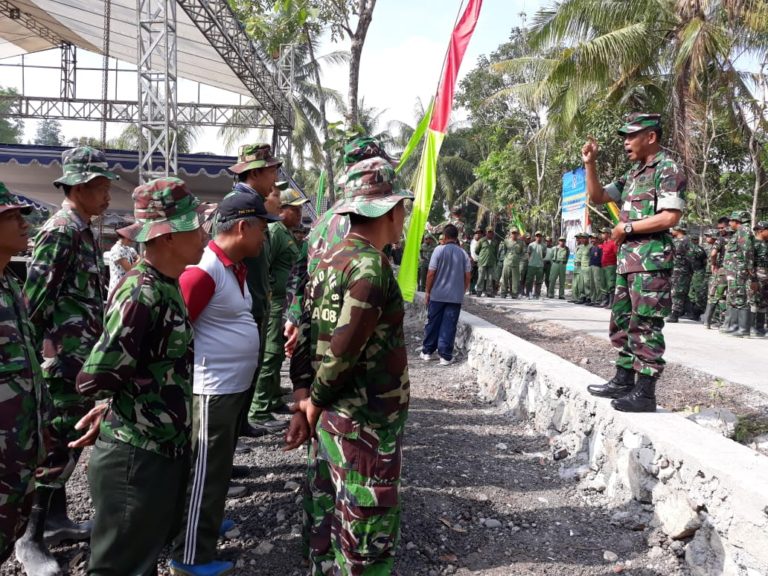 Danramil 17 Gamping Pimpin Apel Pagi di lokasi TMMD