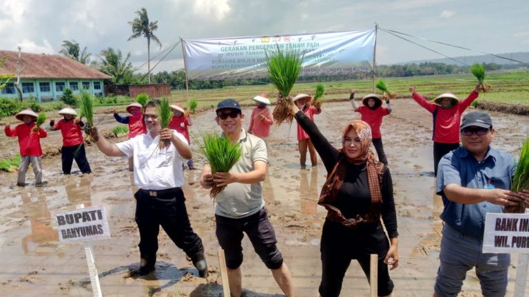 Peringati Hari Pahlawan, Kementan-Bupati Banyumas Pacu Petani Tanam Padi