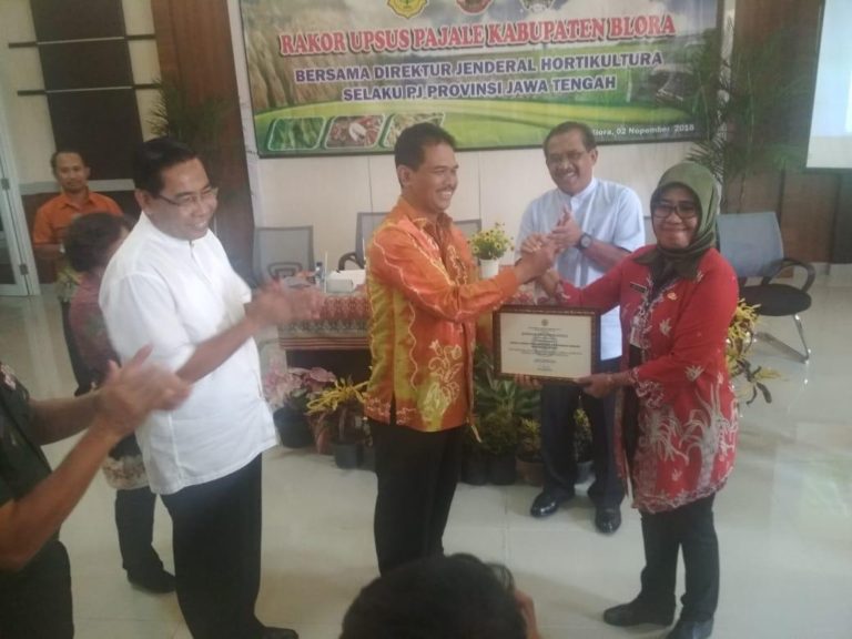 LTT Padi Meningkat, Kementan ganjar Blora Bantuan Hortikultura
