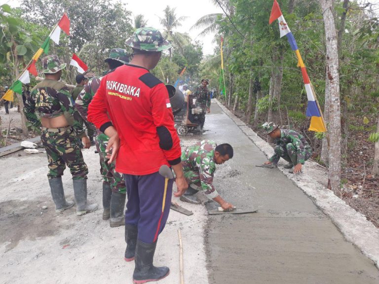 Mengintip Progres Pembangunan Cor Jalan Program TMMD Dusun Temuwuh