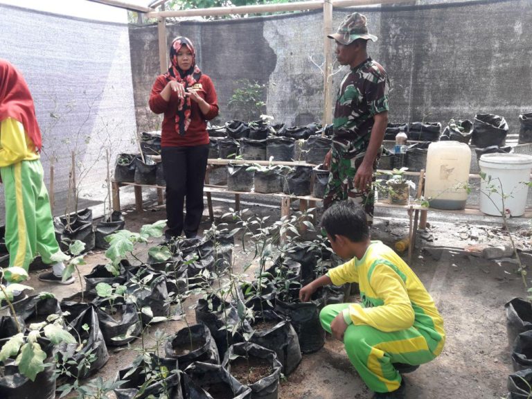 Anak Anak SD Semangat Ikuti Pelatihan Cara Berkebun
