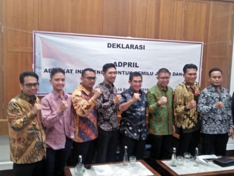 ADPRIL Deklrasi Tangkal Kecurangan Pemilu dan Pilpres 2019