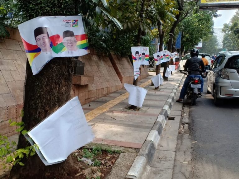 Relawan SRI minta Aparat usut Rusaknya Ratusan Banner Jokowi-Ma’ruf di Bandung