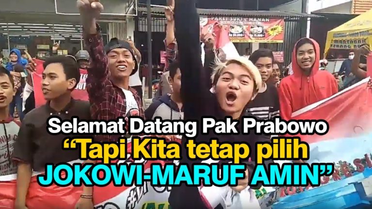 Prabowo disambut Teriakan Jokowi, Massa Pendukung Nyaris Bentrok di Gresik
