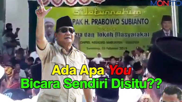 Sewot, Prabowo Marah Ada yang Ngobrol Saat Dirinya Pidato