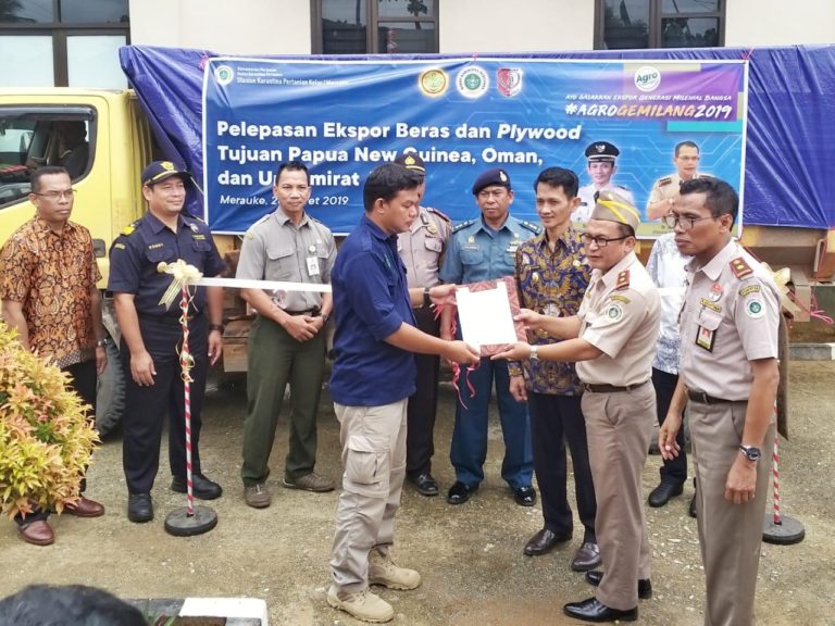 Merauke Kembali Ekspor Beras ke Papua Nugini