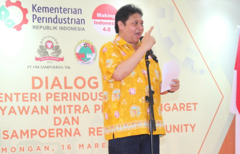 Airlangga Klaim Ekspor Rokok dan Cerutu Naik hingga USD 931,6 Juta