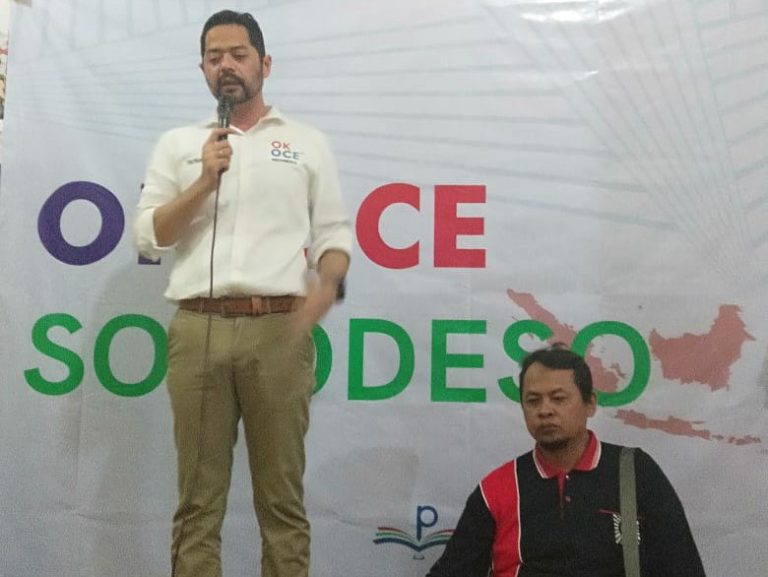 Jelang Pencoblosan, OK OCE Prasasti Rambah Pedesaan