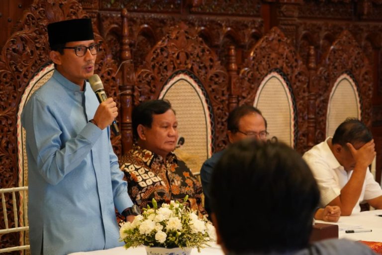 Sandiaga: Jangan Sampai Presiden Terbebani Sikap Politik Gerindra
