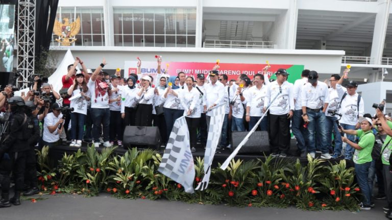Perum Jamkrindo Lepas Pemudik Bareng Menteri BUMN