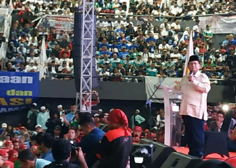 Dihadapan Buruh, Prabowo “Ngoceh”, soal Utang Negara