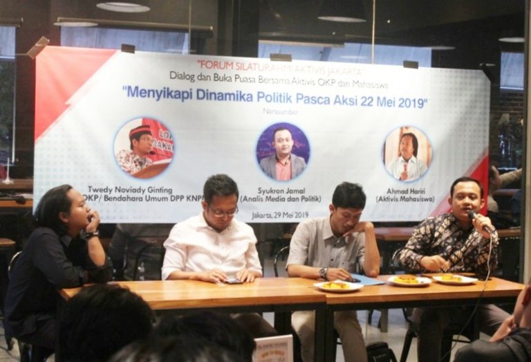 Pasca Aksi 21-22 Mei, Aktivis  serukan semua Elemen Jaga Kondusifitas