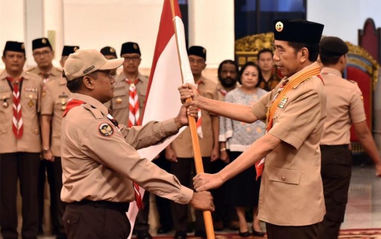 Lepas Kontingen Pramuka ke Jambore Dunia, Jokowi Ngaku Bangga