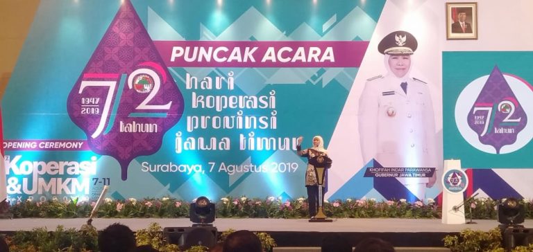 Puncak Hari Koperasi, Khofifah Launching Empat Aplikasi E- Commerce
