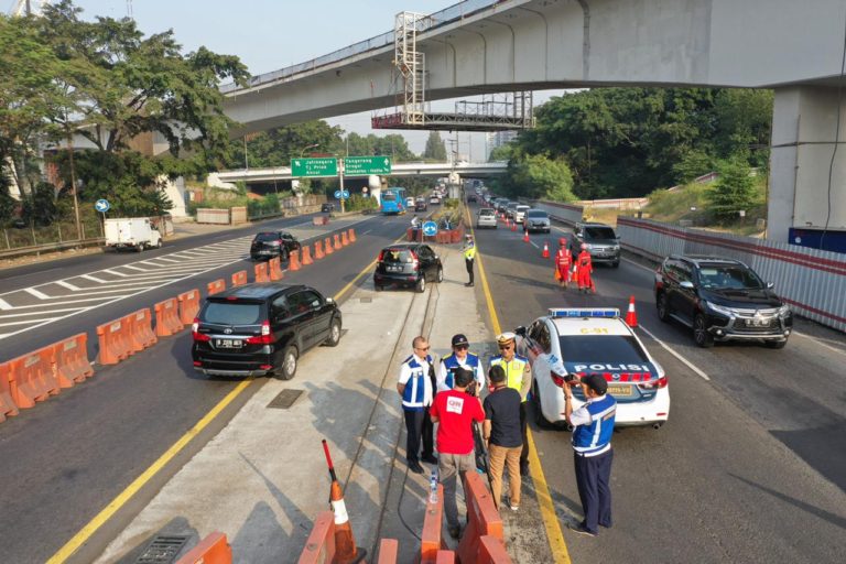 Jasa Marga Evaluasi Uji Coba Relokasi Contraflow Jalan Tol Dalam Kota