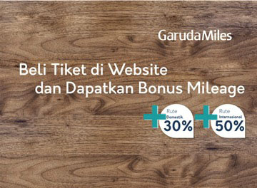 Garuda Indonesia Tawarkan Bonus Miles Hingga 50 Persen