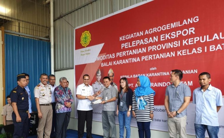 Tren Kinerja Ekspor Meningkat, Kementan Apresiasi Batam