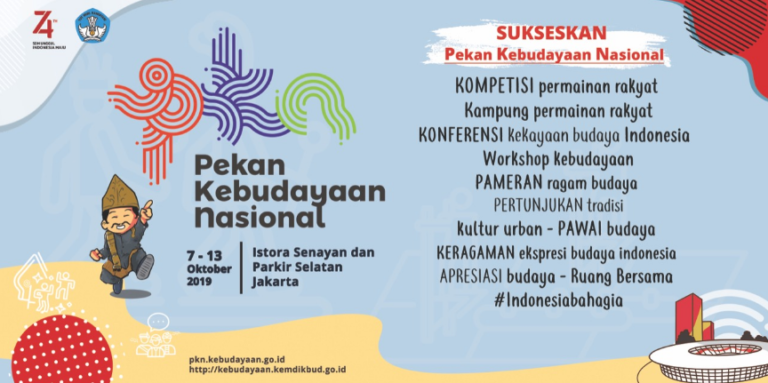 Pekan Kebudayaan Nasional 2019 Digelar Minggu Depan, Catat Rangkaian Acaranya!