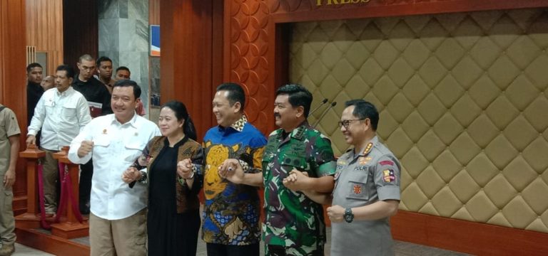 Pimpinan MPR Gelar Rapat Persiapan Pelantikan dengan Panglima, Kapolri, dan KA BIN