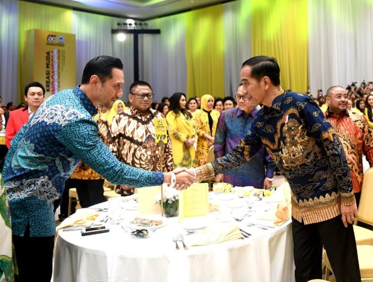 Bertemu Jokowi di HUT Golkar, AHY: Saya Sampaikan Semoga Beliau Sehat