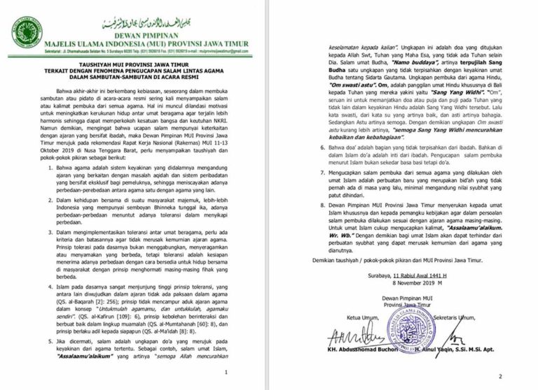 Jalan Tengah Persoalan Salam Agama; Tak Ucap Bukan Berarti Tak Toleran