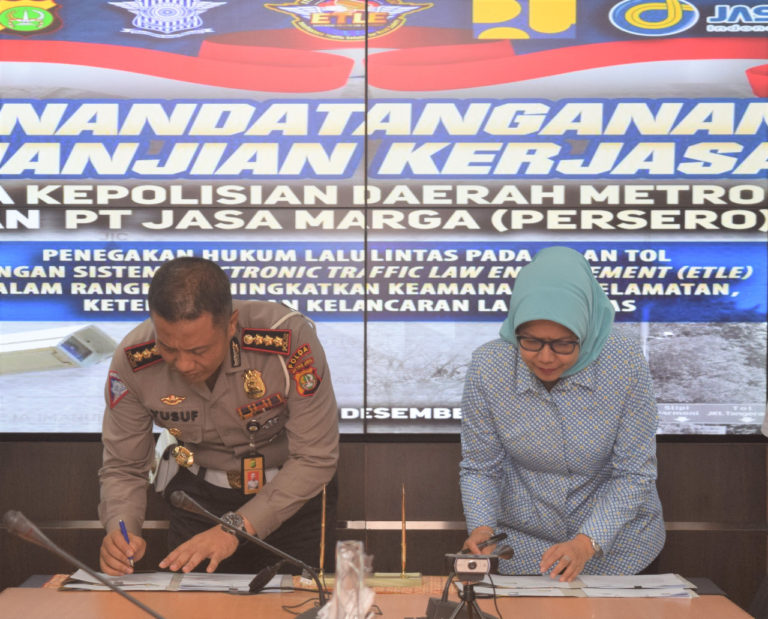 Jasa Marga-Polda Metro Jaya Sepakati Kerjasama Penerapan ETLE di Jalan Tol