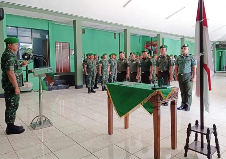 Dandim Depok Pimpin Upacara Sertijab Sejumlah Perwira