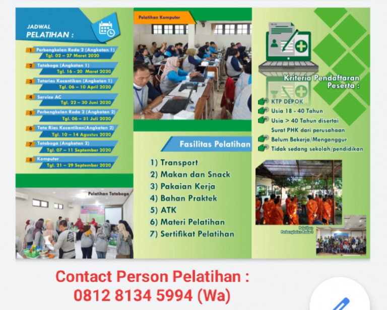 Lampaui Target, Pendaftaran Pelatihan Tata Rias dan Tata Boga Disnaker Depok Ditutup