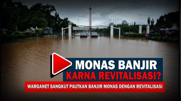 Kebanjiran, Kawasan Monas Berubah jadi Kolam Raksasa
