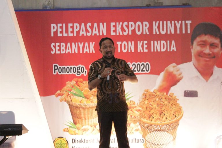 Kementan Lepas Ekspor 110 ton Kunyit Kering ke India