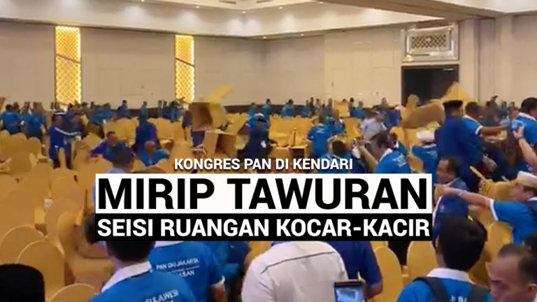 Detik-detik Kongres PAN Diwarnai Baku Hantam