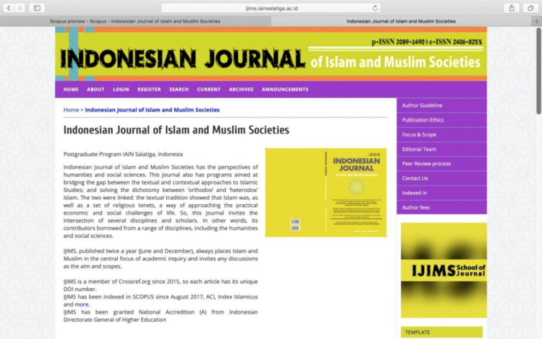IJIMS IAIN Salatiga Masuk 50 Besar Jurnal Terbaik Dunia Versi Scopus