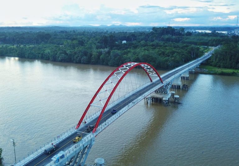 Hampir Rampung, Begini Penampakan Jembatan Tumbang Samba di Kalimantan Tengah