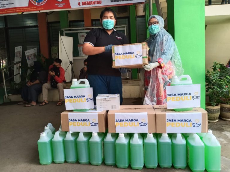 Jasa Marga Salurkan Bantuan untuk Cegah Penyebaran Corona di Wilayah Jawa Barat