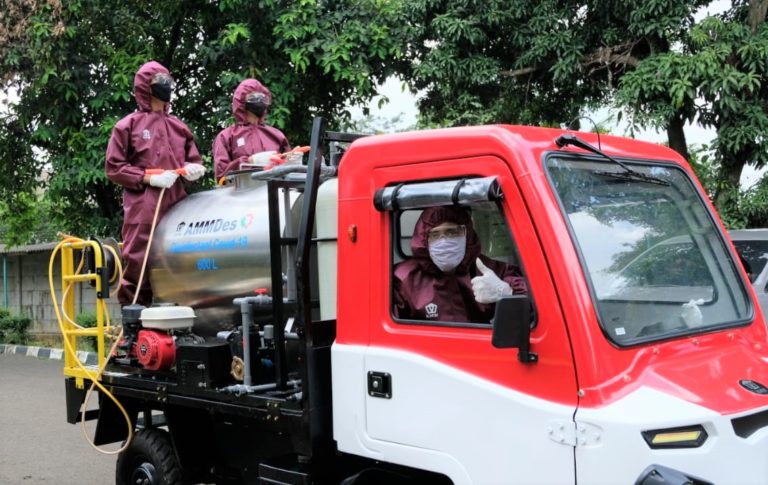 Antisipasi Corona, Kemenperin Kenalkan AMMDes Penyemprot Disinfektan